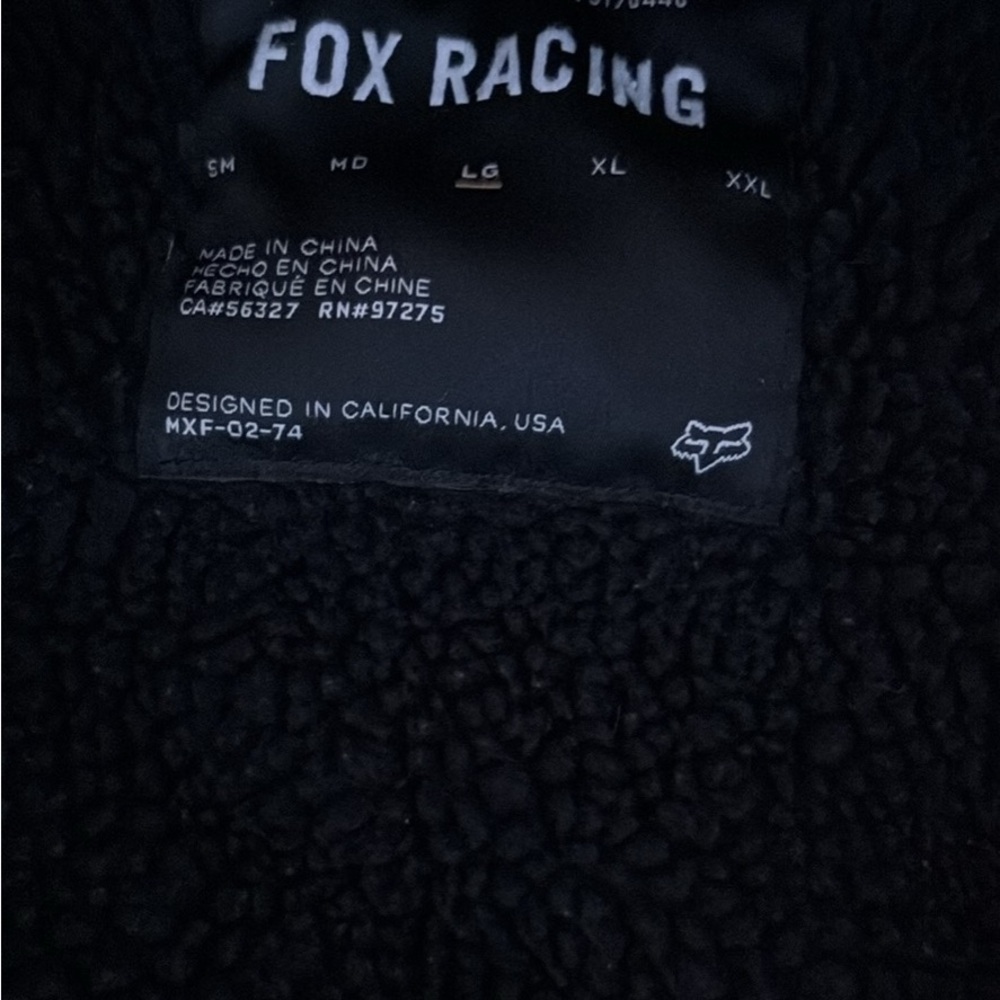 Fox Racing Black Fleece Jacket - Picture 2 of 2